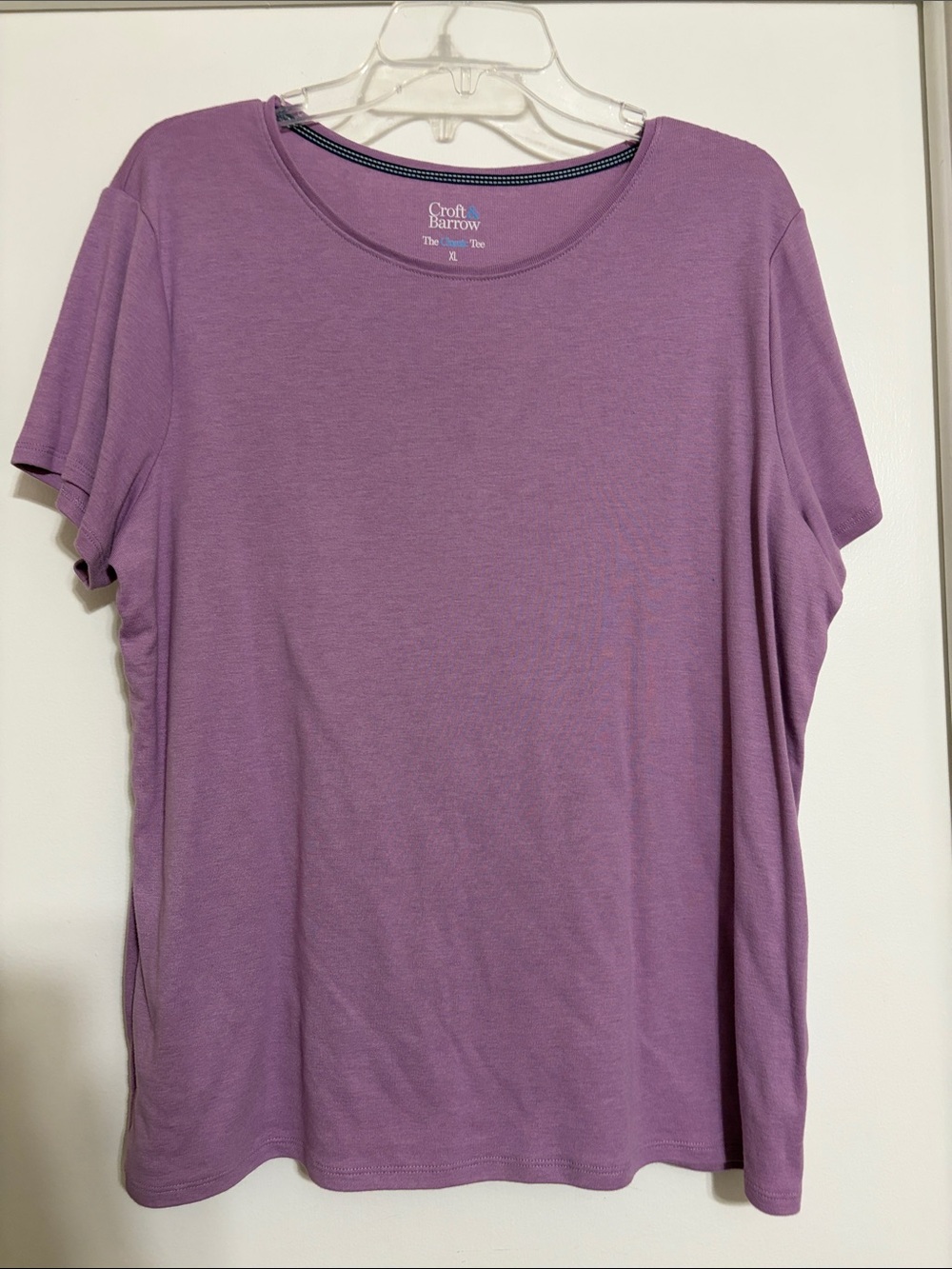 croft & barrow Purple Short Sleeve Crewneck Tee